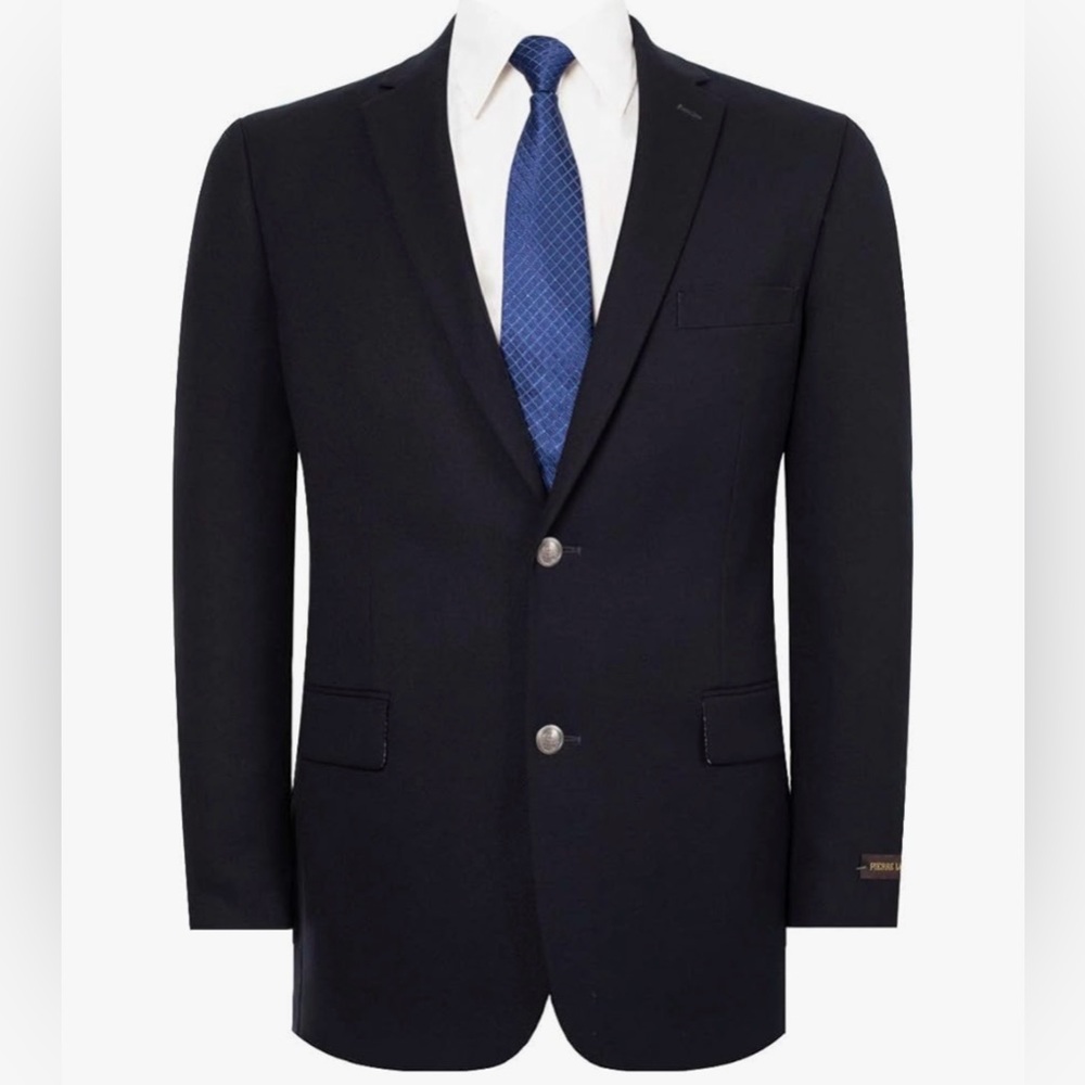 Men's Comfortable Stretch Tall Man’s Dark Navy Two-Button Suit Jacket  44L   NWT